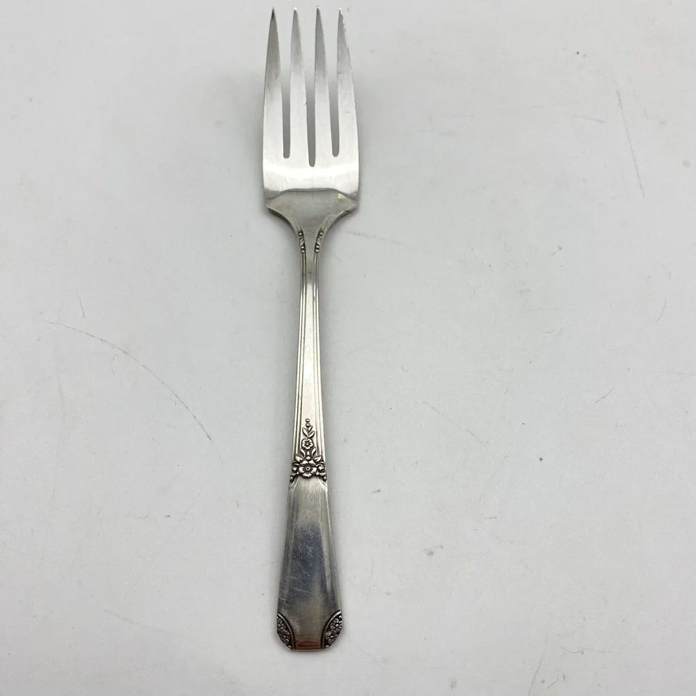 Vintage 1939 Wm A Rogers Rio Salad Forks Set Of 4 Silverplate‎ Art Deco Classic